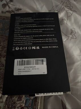 NWT 65W USB-C Charger